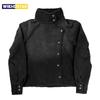 Giacca da scherma Y2k Lavaggio vintage Gradiente Bottoni irregolari Giacca unisex Gotico Harajuku Streetwear Tela Cotone Giacca casual