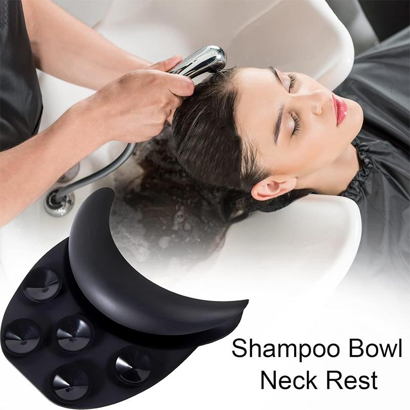 Hair Salon Silicone Shampoo Pillow Shoulder Neck Rest Non-slip Pad with Suction Cups Neck Support Beauty Salon Accessories