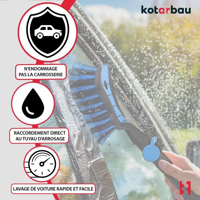 Brosse de lavage de voiture 50 cm pour raccordement direct au tuyau d'eau - KOTARBAU®