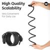 WEST BIKING 1.2M Bicycle Cable Lock 4 Digits Code Combination Steel Wire Lock Waterproof Wear-resistant PVC Portable Lock