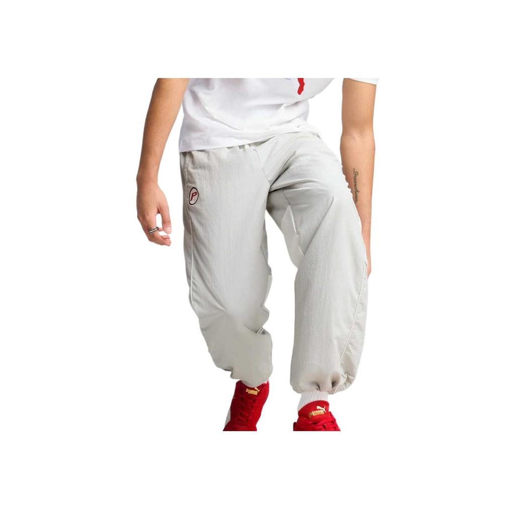 Puma Comfortable Breathable Lightweight Straight Leg Casual Pants Unisex Bottoms Light-Gray 631851-61