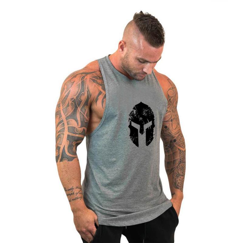 Trendy Men's Streetwear Sleeveless Gym Tank Top - Loose Fit, Muscle Running, Summer Racerback.