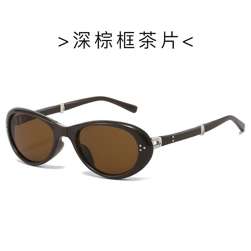 Oval Shaped Shape Foldable Sun Glass for For Men Korean Style Anti-reflective Sun Glasses for Woman Stylish Travelling Female Sunglass