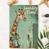 Retro Tin Puppy Christmas Toys Metal Wall Sign 20x30cm Holiday Home Decor