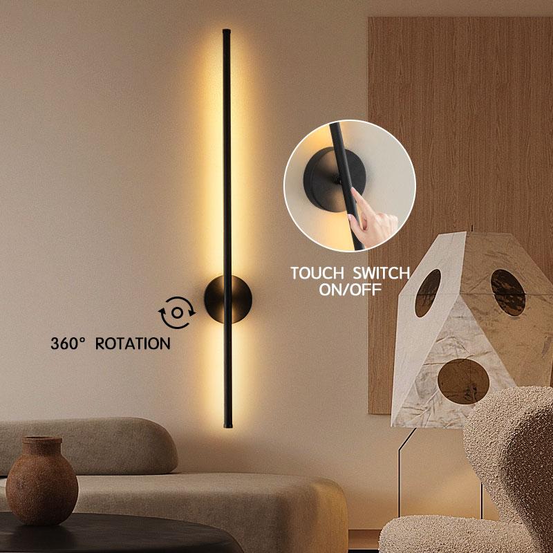 360° Rotatable Touch Switch Dimmable LED Wall Lamps Wall Lights for Bedroom Living Room Indoor LED Wall Sconce for Corridor Home
