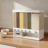 6Compartment Grain Dispenser Includes Measuring Cup 6 Grid Rice Airtight Seal Divided