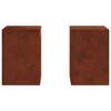 Plant Stand 2 Pcs Rust Colored 24 X 24 X 35 Cm Weatherproof Steel