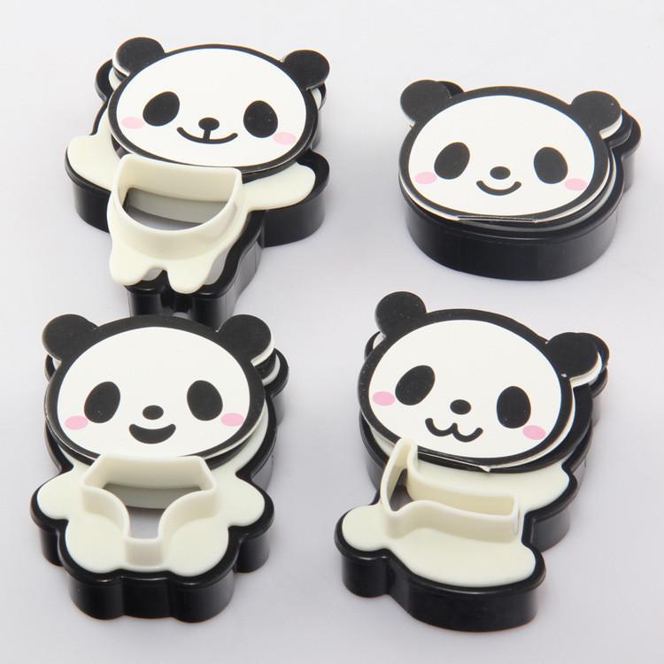 4 STÜCKE/Set Panda Keksstempelform 3D Keks Ausstecher Brot Sandwich Backform Schokolade Süßigkeiten Dekorierwerkzeuge