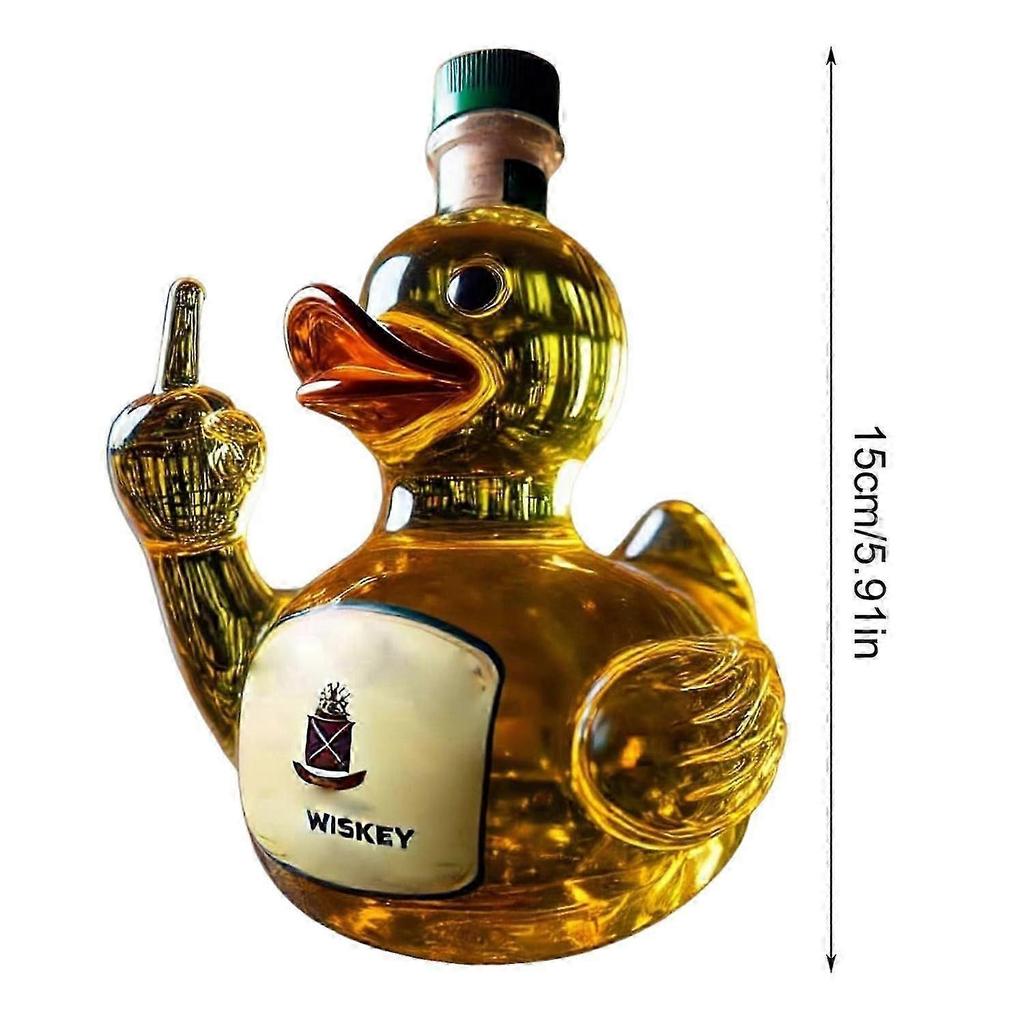 Anatra con Dito Medio Bottiglia Divertente Bottiglia di Whiskey Bottiglia Alcolica a Forma di Anatra Caraffa Anatra Divertente per