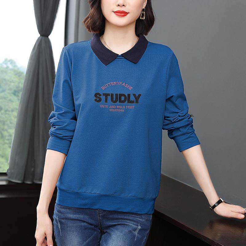 Hanorac 4XL de damă de primăvară Cămașă cu mâneci lungi cu fund cu design de nișă de ultimă oră Top la modă pentru slăbire