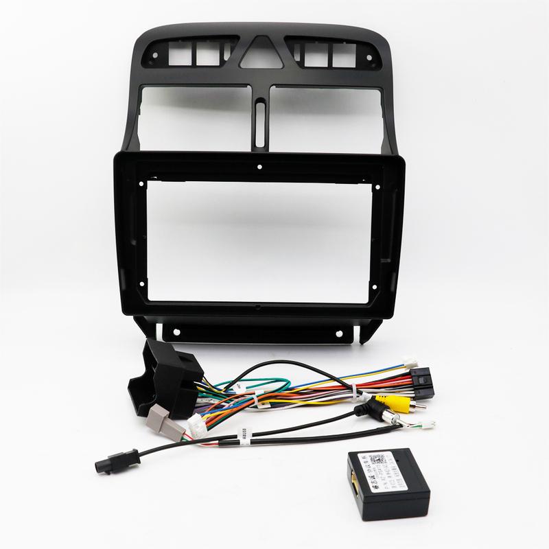 Car Frame for Peugeot 307 9 inch Car Radio DVD MP5 Fascia Panels Frame With Power Cable Canbus