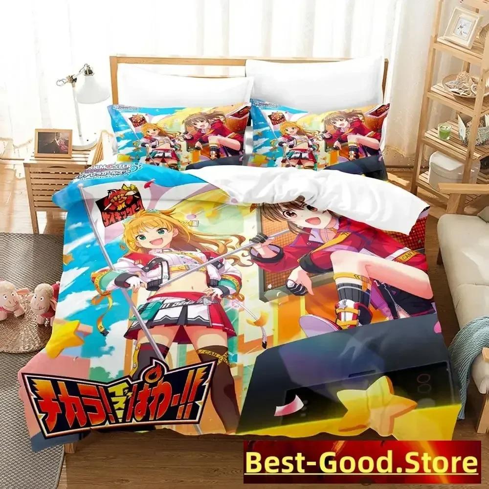 New THE iDOLM@STER Cinderella Girls Starlight Stage Bedding Set Cartoon Anime three-piece set Adult Kid Bedroom Duvetcover Sets