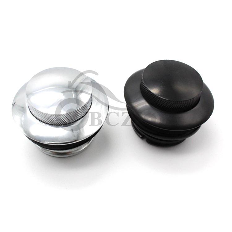 Harley Sportster XL883/1200 Chrome Alloy Push-Style Dual Fuel Tank Cap