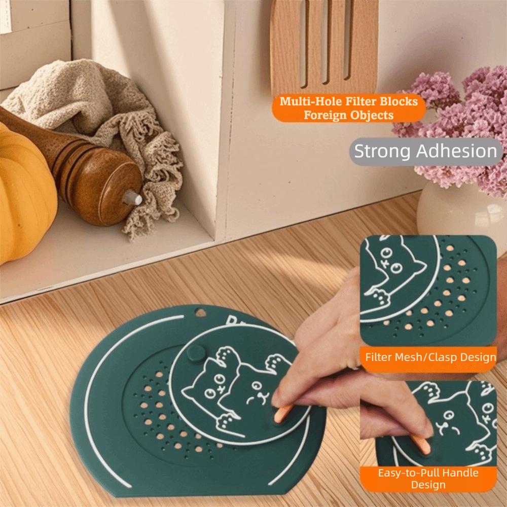 Insect-proof Floor Drain Cover Reusable Anti-Odor Sewer Pipe Cover Drainage Floor Pad Thickened Kitchen Sink Seal Mat Universal