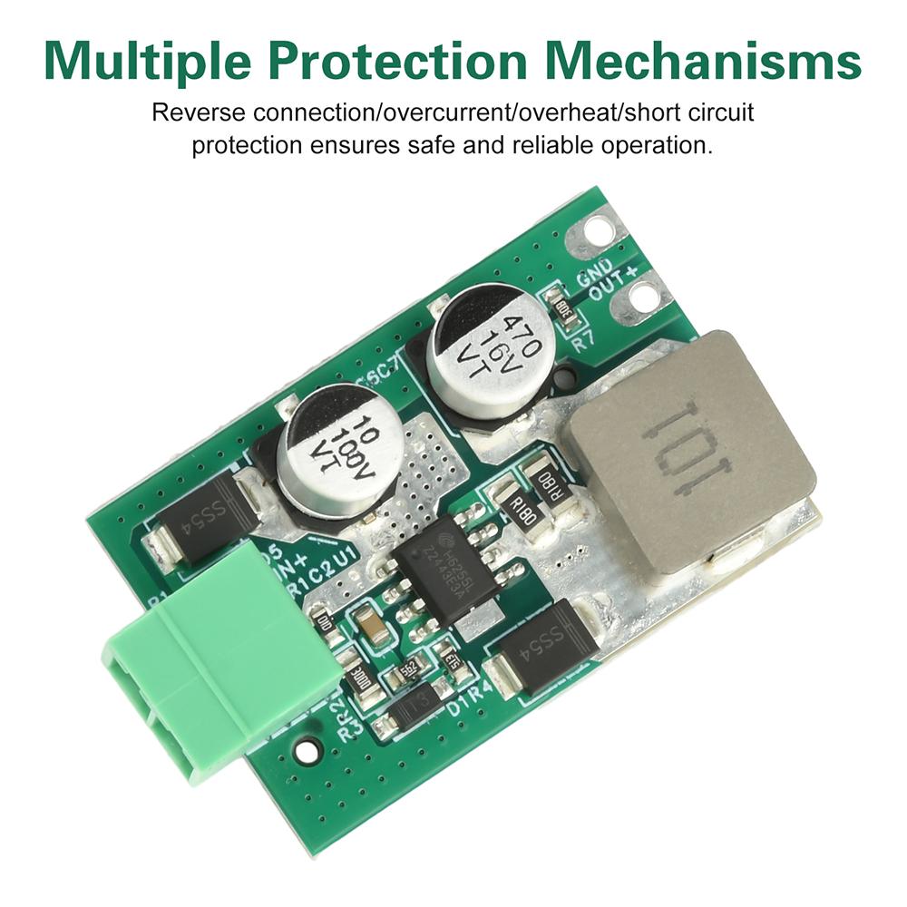DC-DC Step Down Power Supply Module 8V-90V to 3.3V-12V 2A Voltage Adjustable Buck Converter Volt Regulators for BMS MCU charging