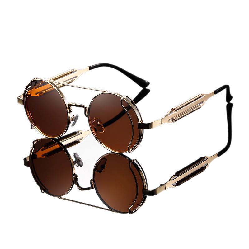Unisex Steampunk Fashion Sunglasses with Trendy Colored Lenses