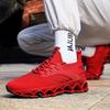 Blade Men's Breathable Flyknit Running Shoes - Versatile, Trendy, and Large Size Mesh Sneakers