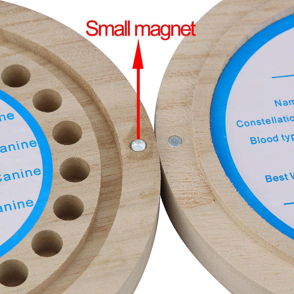 Kids Tooth Box Organizer Baby  Milk Teeth Wood Storage Box 