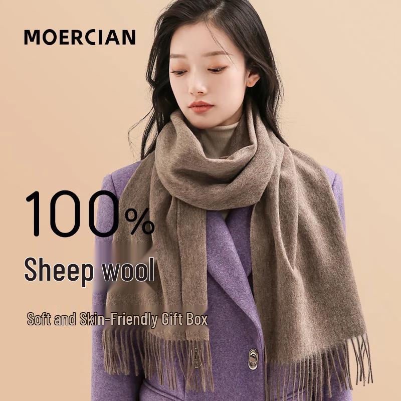 

Женский зимний шарф Mu erxi из 100% чистой шерсти