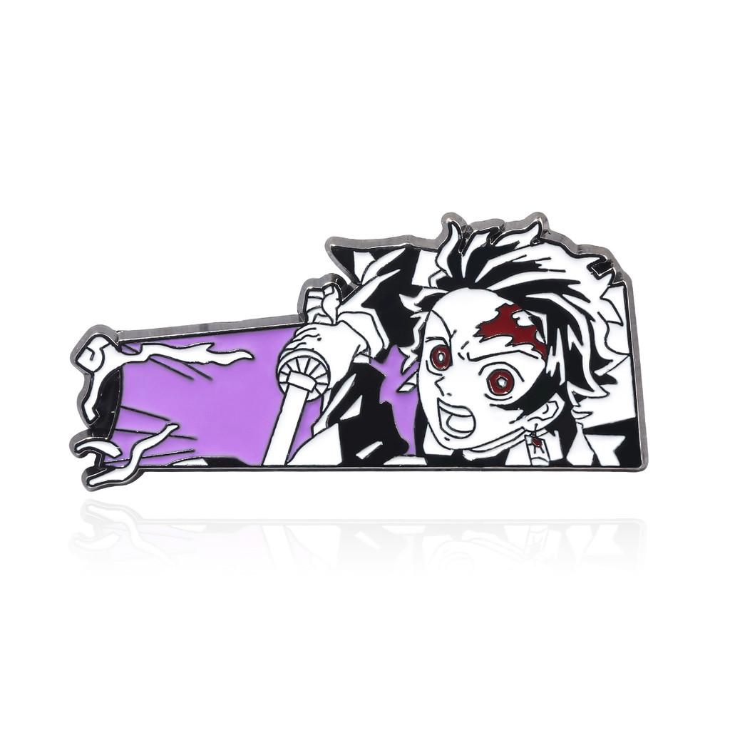 Клинок, рассекающий демонов Kimetsu No Yaiba Аниме Металлическая брошь Мультяшный дизайн Подарок для мужчин и женщин Tanjiro