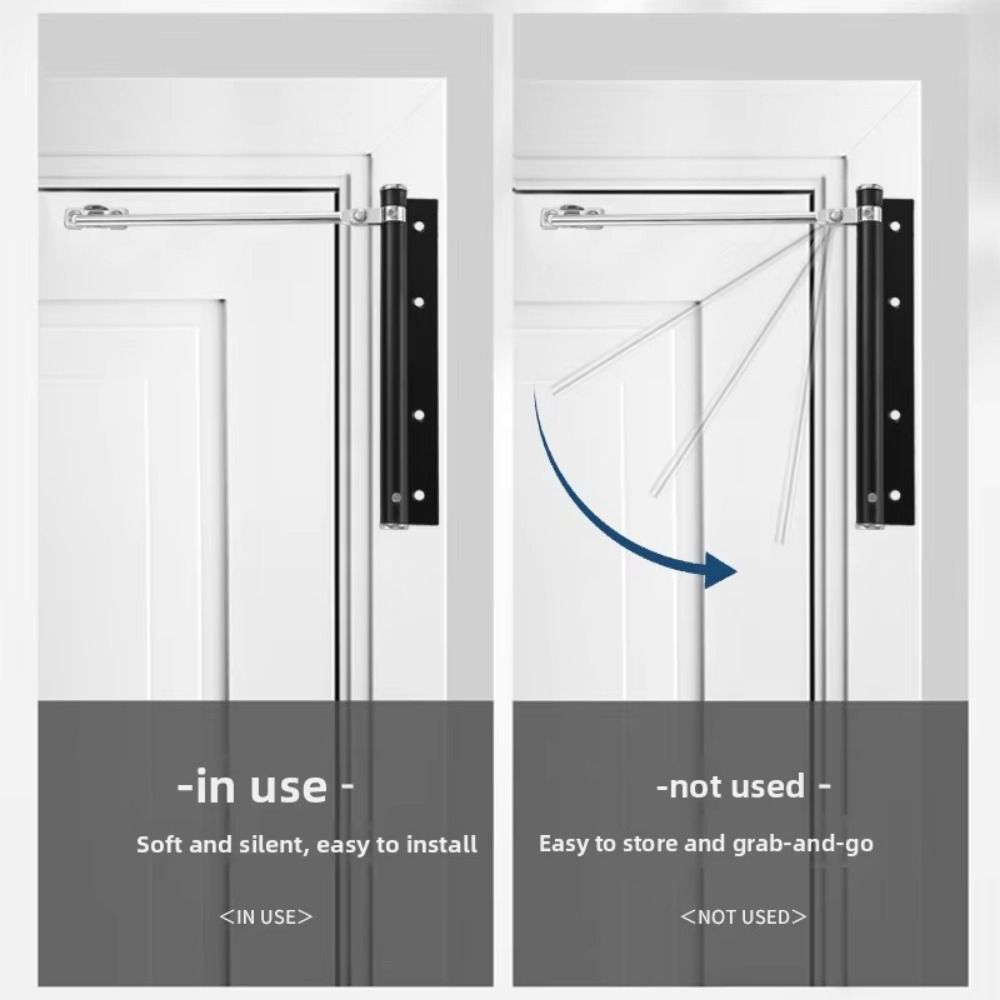 Stainless Steel Automatic Door Closer Adjustable Lightweight Door Closing Hinge Durable Heavy Duty Damper Buffer Push-Pull Door