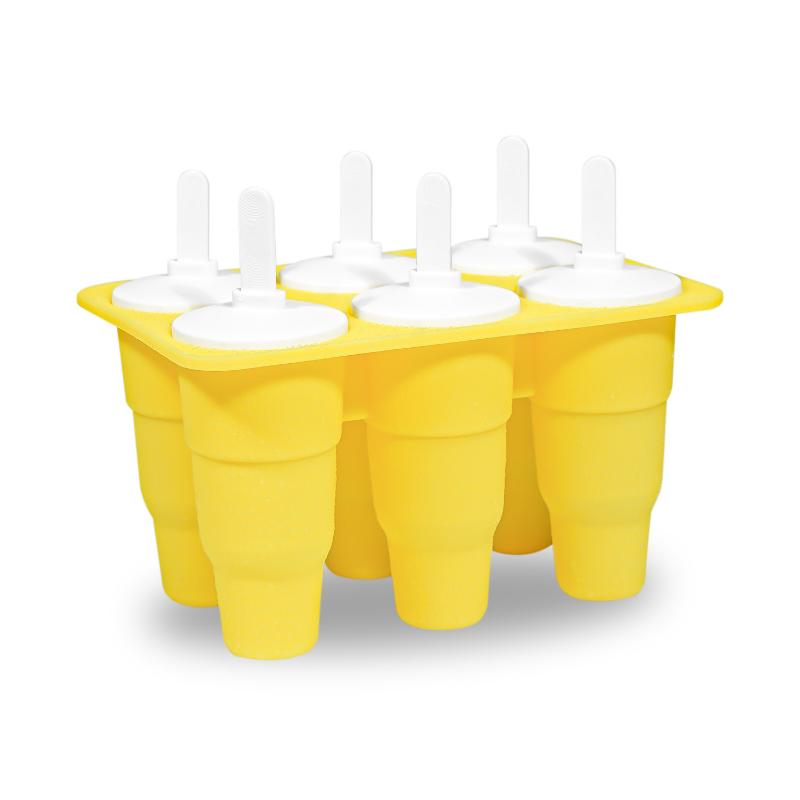 Stampi in silicone per gelato fai-da-te a 6 scomparti Strumenti per la produzione di gelato lungo Stampi pieghevoli per torta al cioccolato