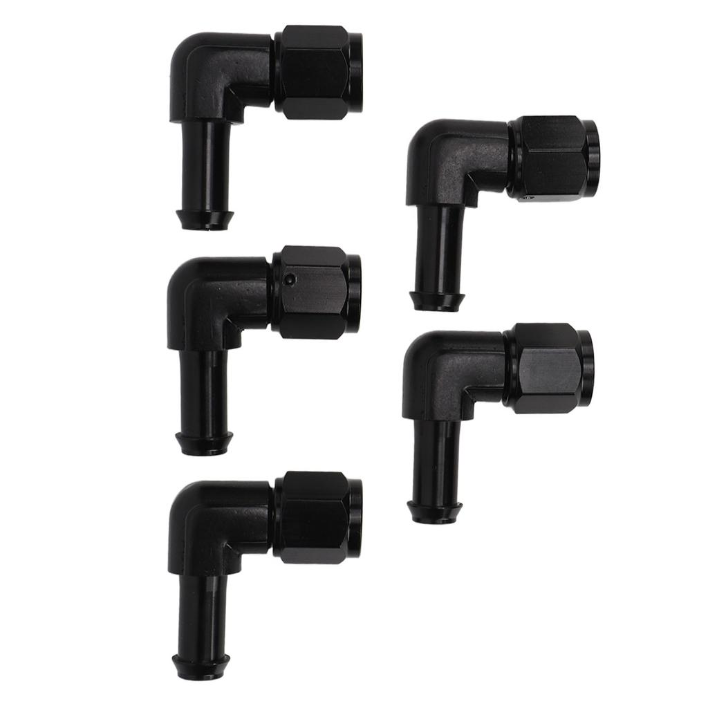 5 Pcs 90 Degree Fuel Line Fitting Adapter Leakage Prevention 6AN Female To 38in Barb Hose End