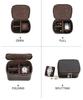 Retro Cowhide Leather Watch Box: Multi-Compartment and Portable Wristwatch Storage
