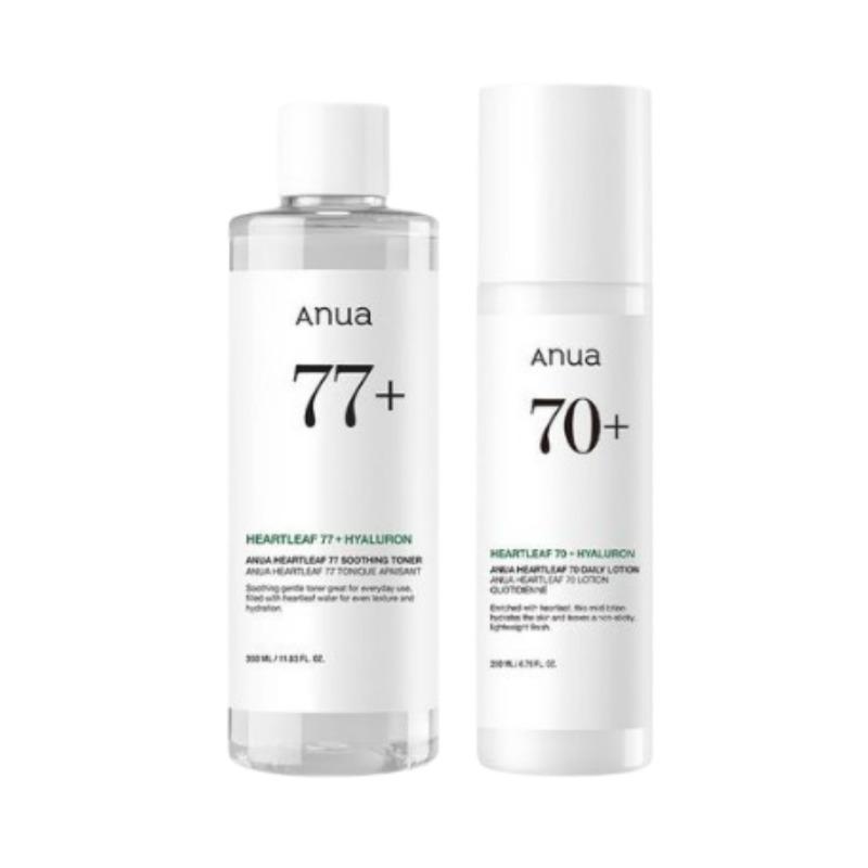 Anua Houttuynia Cordata 77 Eggshell Toner 350ml + Houttuynia Refreshing Soothing Lotion 200ml Set