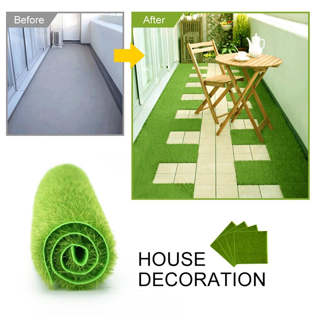 Synthetic Miniature Garden Ornament DIY Craft Pot Artificial Lawn Grass Plastic Mini Gardening Props