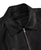 Draw Fit Incision Leather Blouson Jacket [Black]