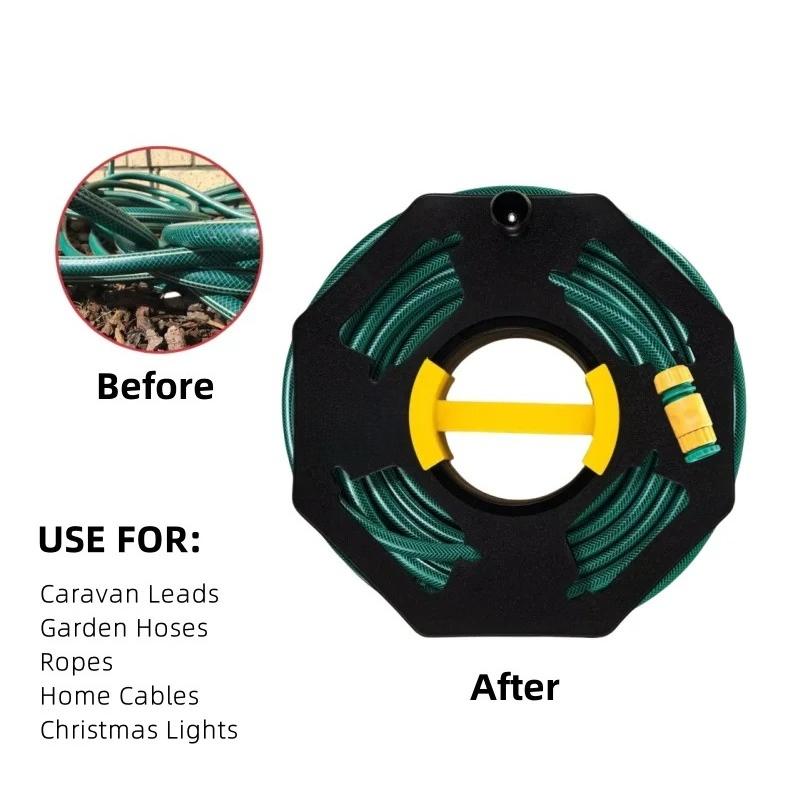 RV Cable Tidy Reel 25M Mains Wire Hook Up Lead Extension Holder Storage for Camper Caravan Motorhome Cable Winding Reel Winding