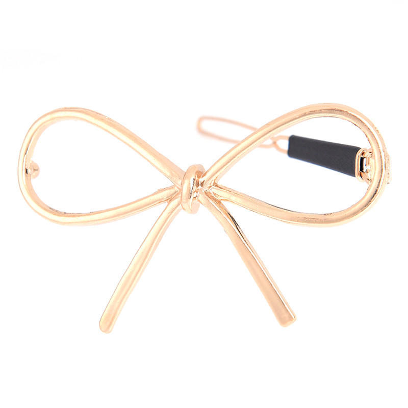 New Vintage Hairpins Metal Bow Knot Hair Barrettes Girls Women Hair Accessories