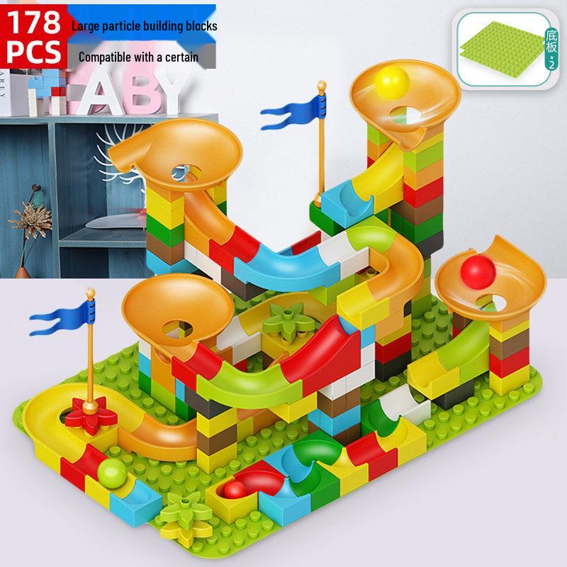 Children's Building Block Table: Educational Ball Track Puzzle Toy for Ages 3-6