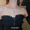 High-end Long Adjustable Butterfly Tassel Necklace Fashionable Versatile Collarbone Chain New Light Luxury Jewelry Women