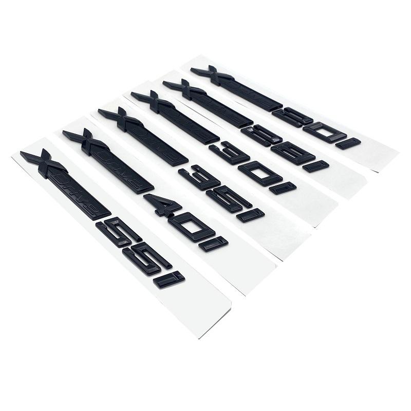 Car Emblem Sticker 3D ABS Glossy Black XDrive18i 20i 23i 25i 28i 30i 35i 40i 45i 50i 55i For BMW X1 X2 X3 X4 X5 X6 X7 GT