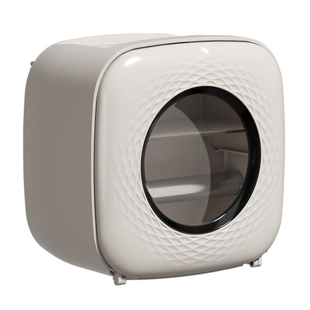 Toilet Paper Bathroom Set Box Punch Free Waterproof for Tissue Wall Mounted Decoration Light Khaki