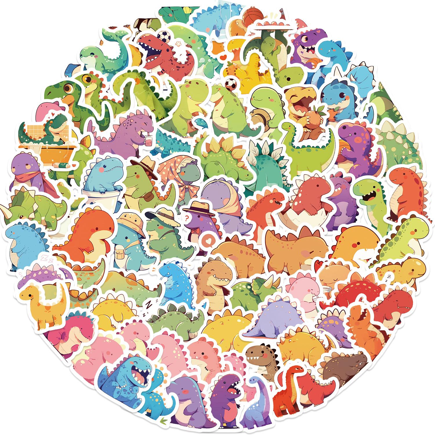 

100 Мини Маленьких Наклеек Граффити Динозавров Украшают Гитару Блокнот Чемодан Сделай Сам Водонепроницаемые Наклейки