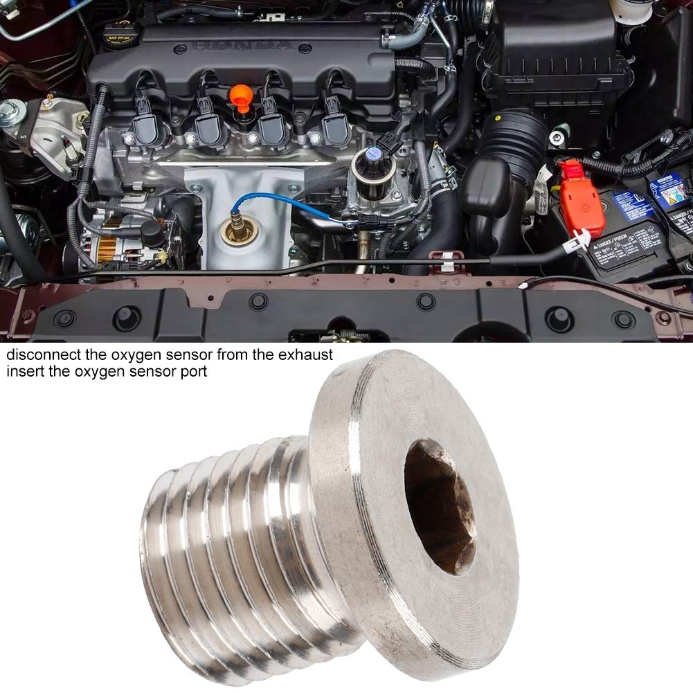 Oxygen Blanking Plug, M12x1.25mm Oxygen O2 Sensor Blanking Plug Cap Oxygen Sensor Exhaust Plug