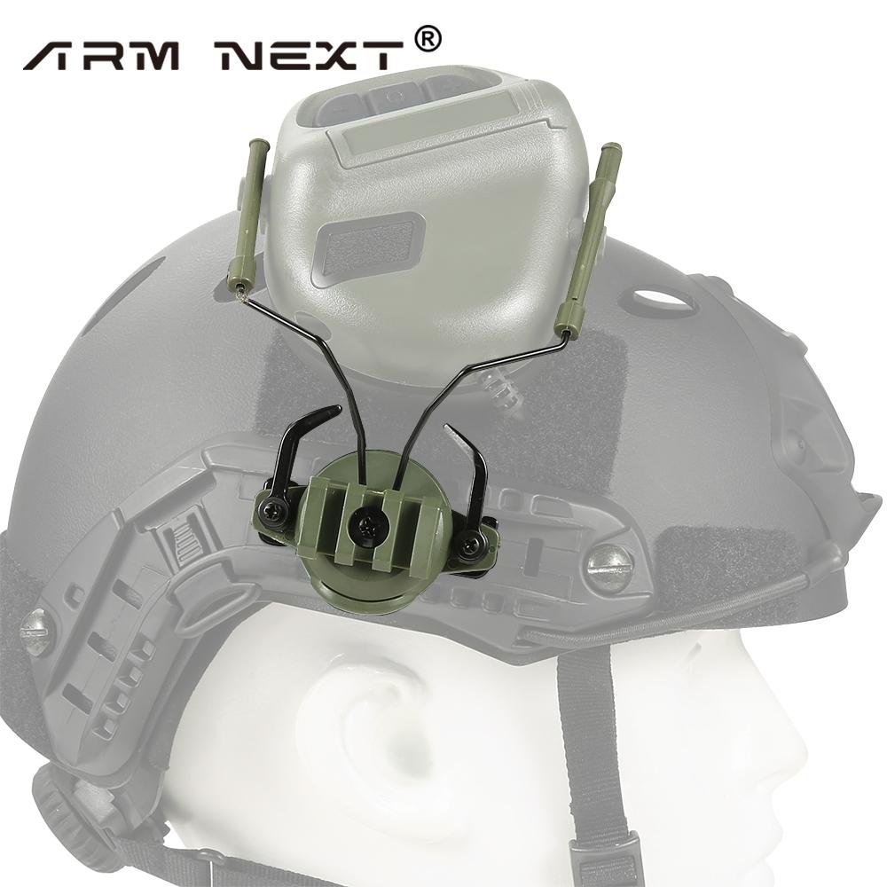 Tactical Headset Support Helmet Rail Suspension Adapter Fast Rail Mounts 360 Rotation Airsoft Paintball Headset Holder Bracket