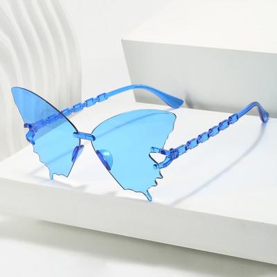 Personalized, Butterfly All-in-one Sunglasses, Women's Fashion Big Frame, Thin Trendy Sunglasses