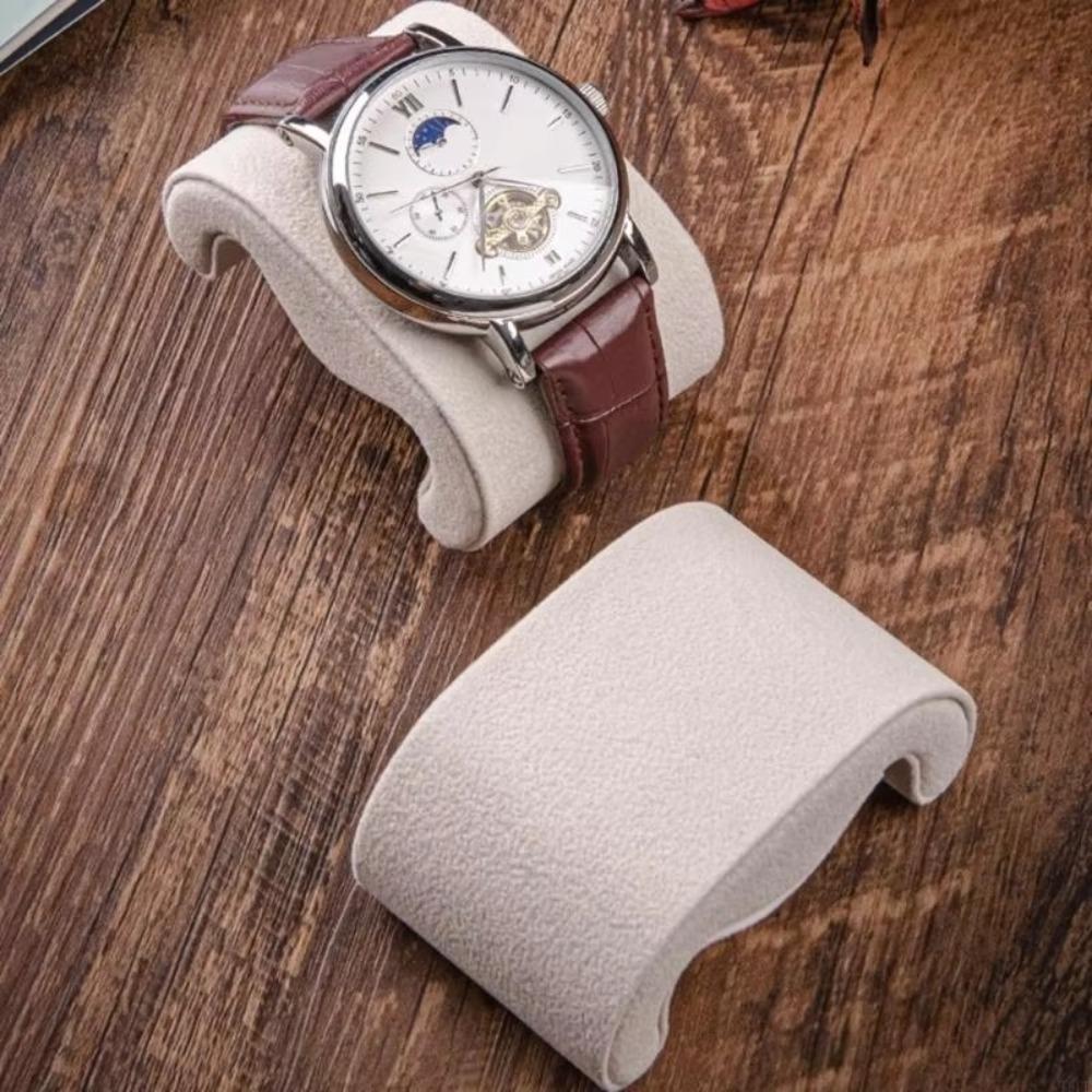 

Watches Storage Pillow Women Jewelry Bracelet Display Storage Velvet Wristwatch Fixed Pillows Watch Boxes Accessory бежевый