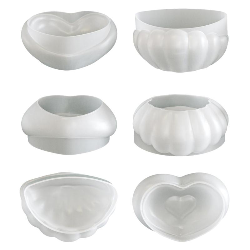 Flexible Silicone Heart Shell Mould For Casting Craft Easy Release WithCandle Soap Ideal For Home Decoration
