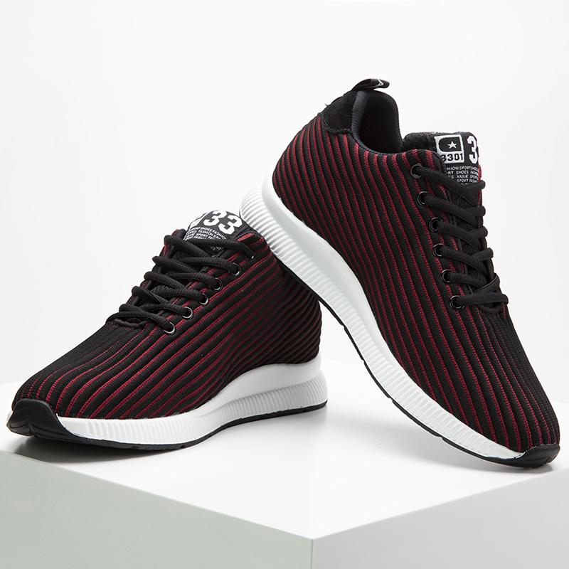 Fashion Men's 6cm Height Increase Casual Sneakers Summer Breathable Mesh Lightweight Fashion Elevator Shoes For Men [Multi Colors]