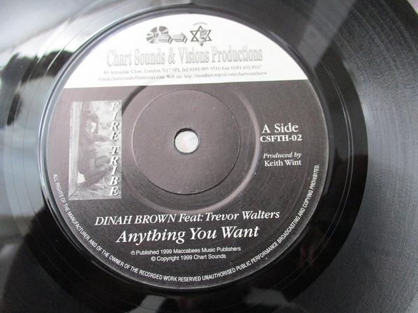 

7inch Record DINAH BROWN FEAT TREVOR WALTERS / T - Anything You Want / Lonely Soldier CSFTH02 Chart Sounds & 1999 UK Reggae, Ska & Dub Used