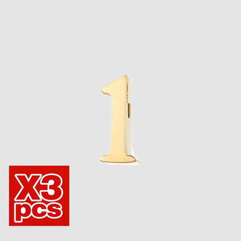CARLIDANA DIY Jewelry Making Accessories Stainless Steel Gold Plated Arabic Number Pendant Charms for Women Necklace Bracelet