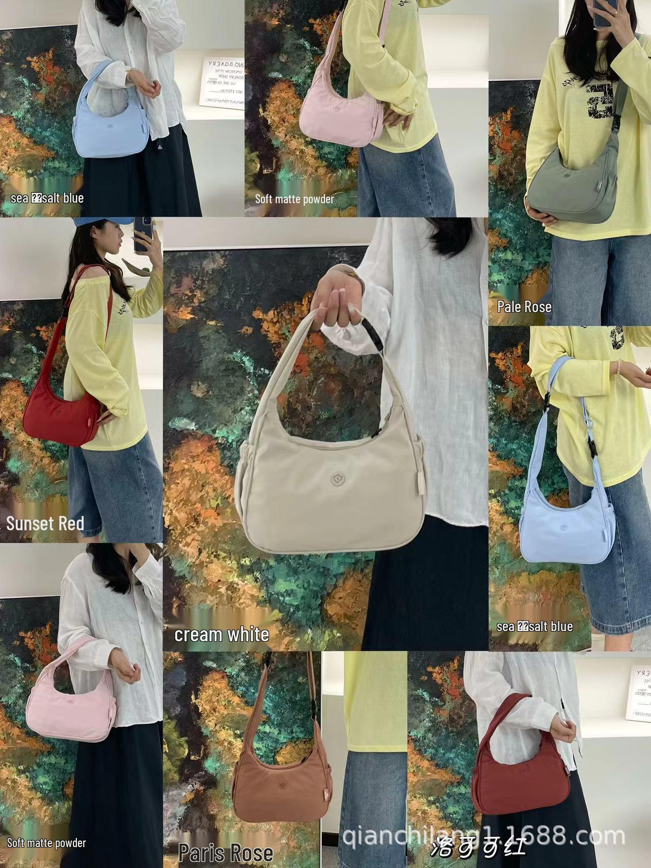 2025 Jielangshi Lightweight Nylon Crossbody Bag - Urban Minimalist, Large Capacity Sicily