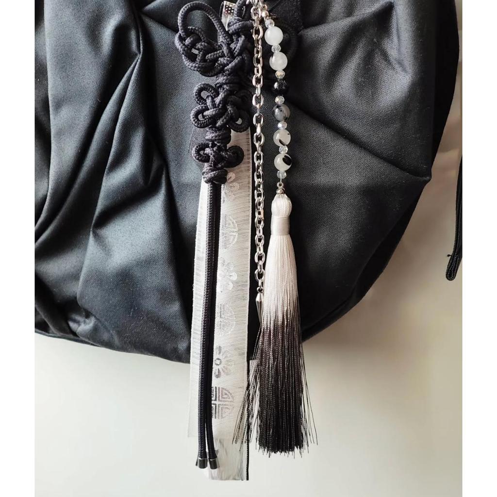 Mukyung Korean Traditional Knot Black Needle Quartz Norigae Keyring