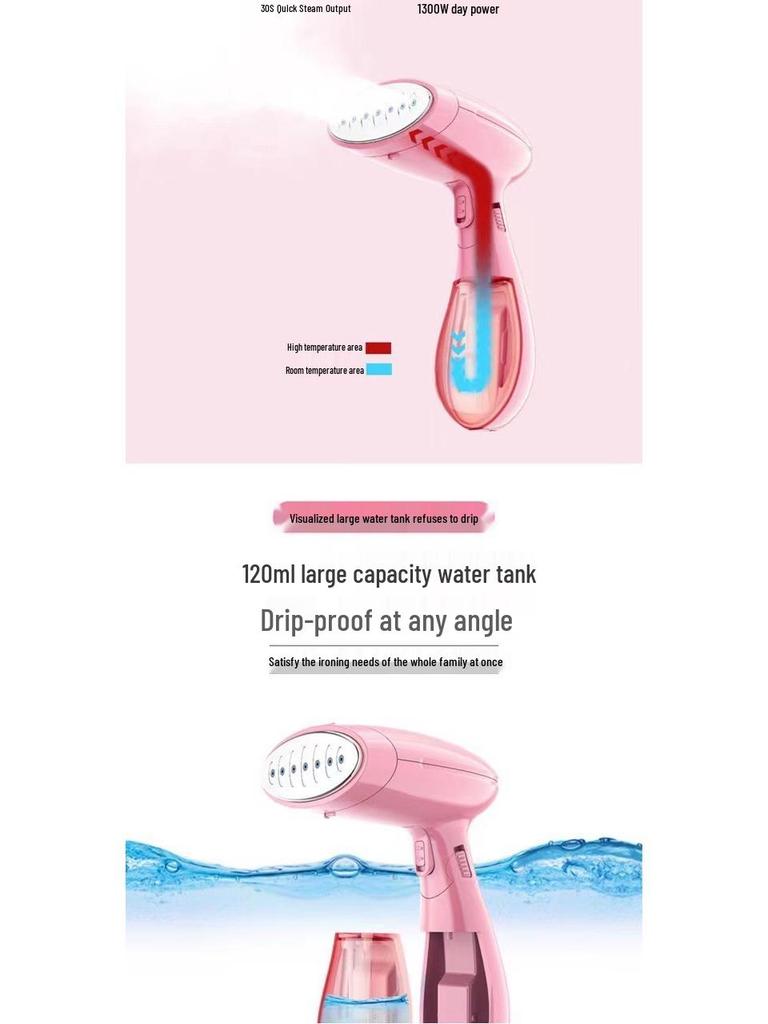 מגהץ אדים ידני סטנדרטי אירופאי | מתקפל, נייד 120 מ"ל מגהץ חשמלי לשימוש ביתי