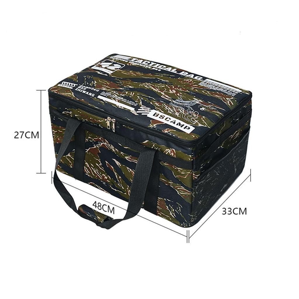 KujiraWave Camping-Aufbewahrungsbox, Multi-Gear-Tasche, Großes Fassungsvermögen, Multifunktionale Campingtasche, Weicher Behälter, Werkzeugkasten, Tragetasche, Autoaufbewahrung, BBQ, Outdoor